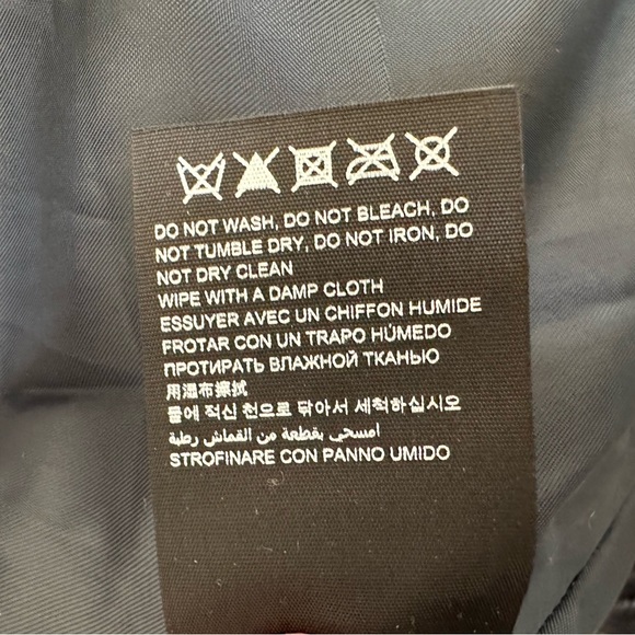 Superdry Ryan Biker Leather Moto Jacket Black Asymmetrical Zip Hip Buckle Size M - Picture 13 of 16